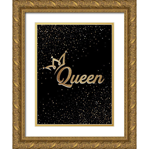 Queen Gold Ornate Wood Framed Art Print with Double Matting by Allen, Kimberly