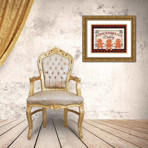Gingerbread Bakery Gold Ornate Wood Framed Art Print with Double Matting by Allen, Kimberly