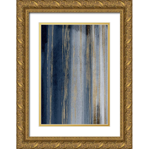 Lines Gold Ornate Wood Framed Art Print with Double Matting by Allen, Kimberly