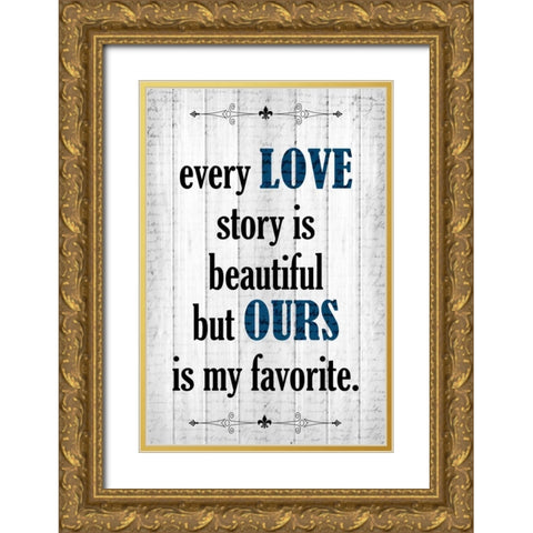 Every Love 2 Gold Ornate Wood Framed Art Print with Double Matting by Allen, Kimberly