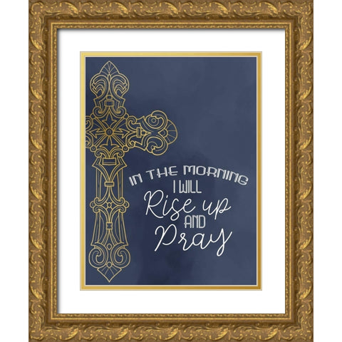 Rise Gold Ornate Wood Framed Art Print with Double Matting by Allen, Kimberly