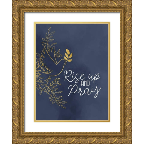 Rise V2 Gold Ornate Wood Framed Art Print with Double Matting by Allen, Kimberly