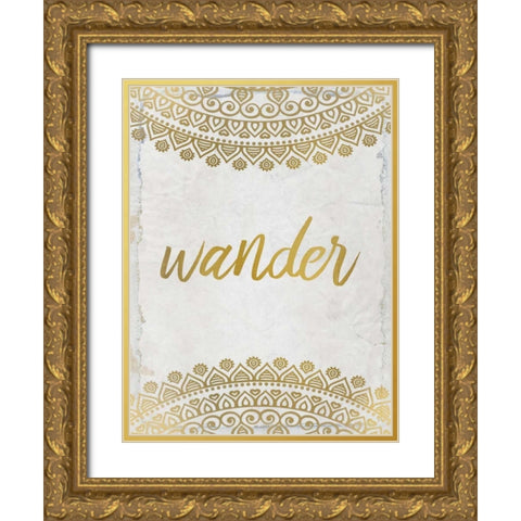 Wander Henna Gold 2 Gold Ornate Wood Framed Art Print with Double Matting by Allen, Kimberly