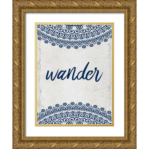 Wander Henna 2 Gold Ornate Wood Framed Art Print with Double Matting by Allen, Kimberly