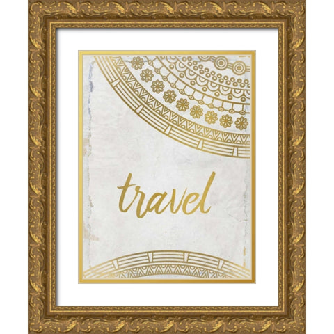 Wander Henna Gold 3 Gold Ornate Wood Framed Art Print with Double Matting by Allen, Kimberly