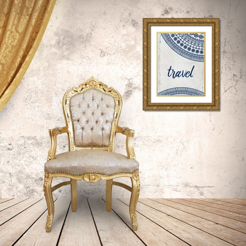 Wander Henna 3 Gold Ornate Wood Framed Art Print with Double Matting by Allen, Kimberly