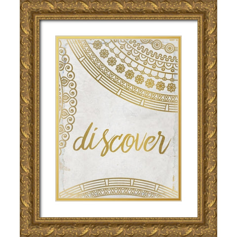 Wander Henna Gold 5 Gold Ornate Wood Framed Art Print with Double Matting by Kimberly, Allen