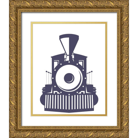 Railroad Track 2 Gold Ornate Wood Framed Art Print with Double Matting by Allen, Kimberly
