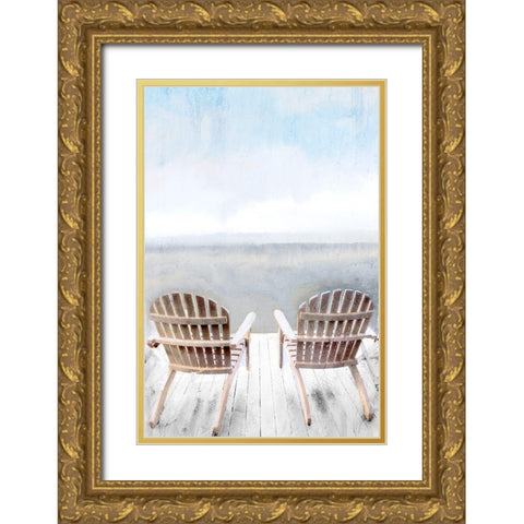 My View Gold Ornate Wood Framed Art Print with Double Matting by Allen, Kimberly