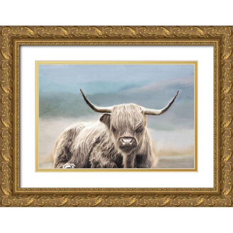 Highland Gold Ornate Wood Framed Art Print with Double Matting by Allen, Kimberly