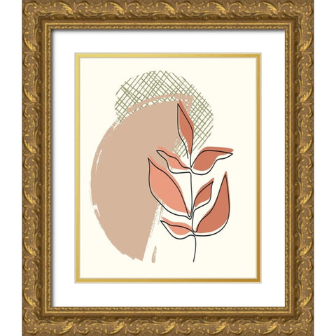 Elements 1 Gold Ornate Wood Framed Art Print with Double Matting by Allen, Kimberly