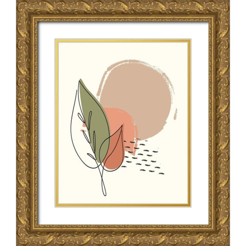 Elements 2 Gold Ornate Wood Framed Art Print with Double Matting by Allen, Kimberly
