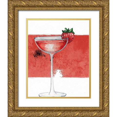 Cocktail Hour 3 Gold Ornate Wood Framed Art Print with Double Matting by Allen, Kimberly