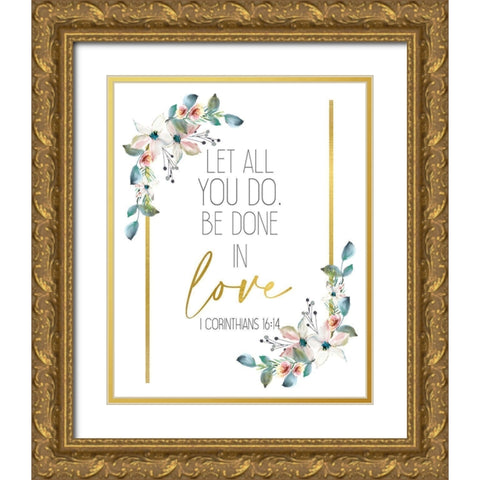 All You Do Gold Ornate Wood Framed Art Print with Double Matting by Allen, Kimberly