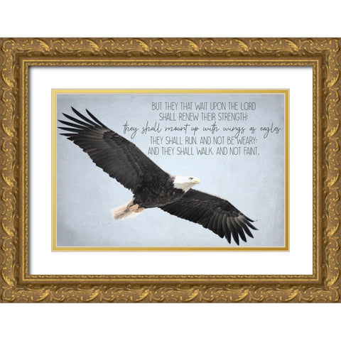 Wings Gold Ornate Wood Framed Art Print with Double Matting by Allen, Kimberly