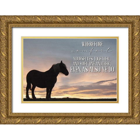 Comfort Gold Ornate Wood Framed Art Print with Double Matting by Allen, Kimberly