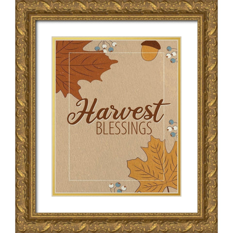 Gather the Harvest 3 Gold Ornate Wood Framed Art Print with Double Matting by Allen, Kimberly