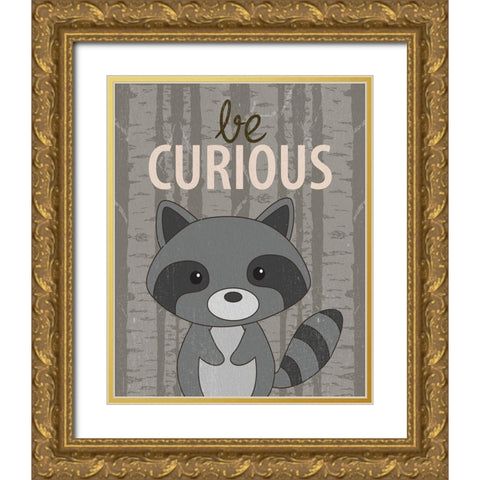 Be Curious Gold Ornate Wood Framed Art Print with Double Matting by Allen, Kimberly