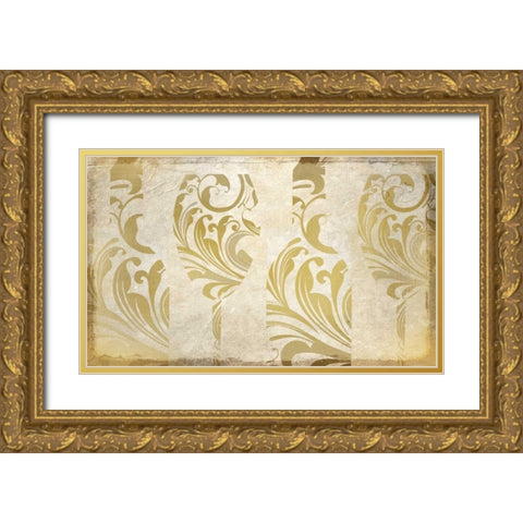 Golden Wine Gold Ornate Wood Framed Art Print with Double Matting by Allen, Kimberly