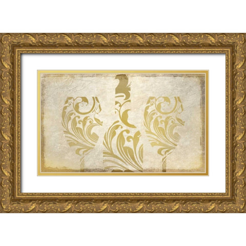Golden Wine 2 Gold Ornate Wood Framed Art Print with Double Matting by Allen, Kimberly