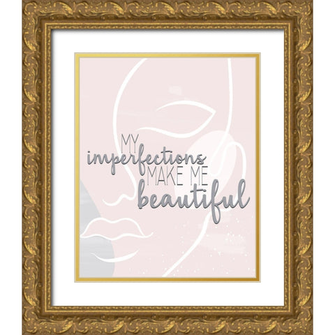 My Imperfections Gold Ornate Wood Framed Art Print with Double Matting by Allen, Kimberly