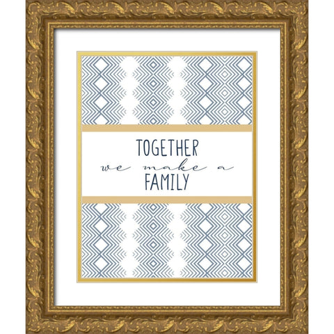 Together We Make Gold Ornate Wood Framed Art Print with Double Matting by Allen, Kimberly