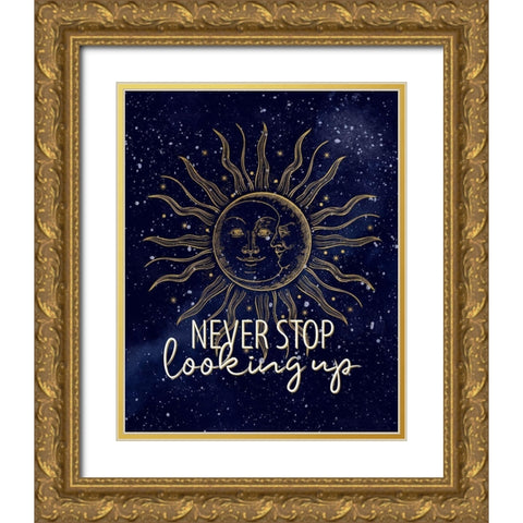 Sun Moon Gold Ornate Wood Framed Art Print with Double Matting by Allen, Kimberly