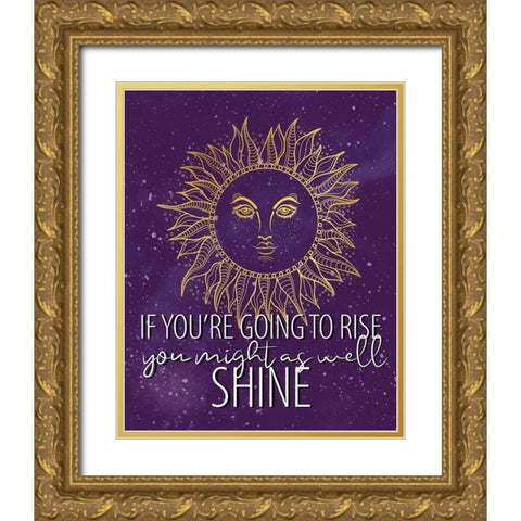 Rise Gold Ornate Wood Framed Art Print with Double Matting by Allen, Kimberly