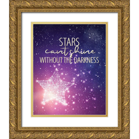 Stars Gold Ornate Wood Framed Art Print with Double Matting by Allen, Kimberly