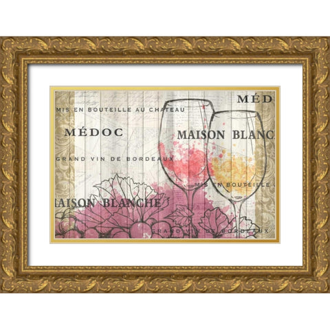 Bordeaux Gold Ornate Wood Framed Art Print with Double Matting by Allen, Kimberly