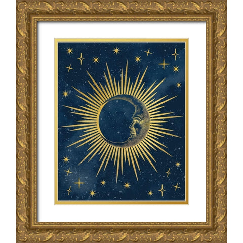 Moon No Words Gold Ornate Wood Framed Art Print with Double Matting by Allen, Kimberly