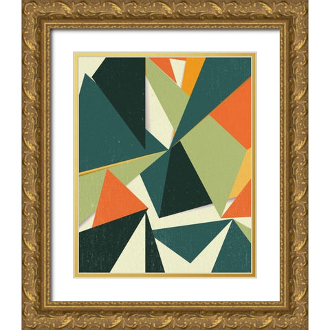 Angles 1 Gold Ornate Wood Framed Art Print with Double Matting by Allen, Kimberly