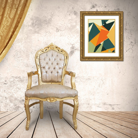 Angles 2 Gold Ornate Wood Framed Art Print with Double Matting by Allen, Kimberly