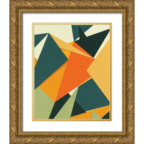 Angles 2 Gold Ornate Wood Framed Art Print with Double Matting by Allen, Kimberly