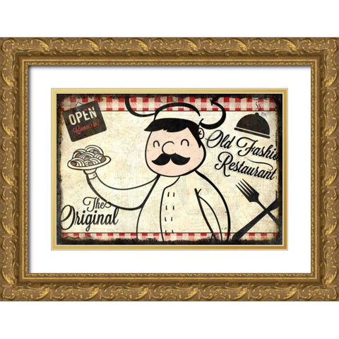Old Fashioned 2 Gold Ornate Wood Framed Art Print with Double Matting by Allen, Kimberly