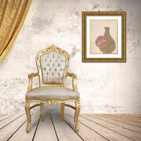 Vase 2 Gold Ornate Wood Framed Art Print with Double Matting by Allen, Kimberly