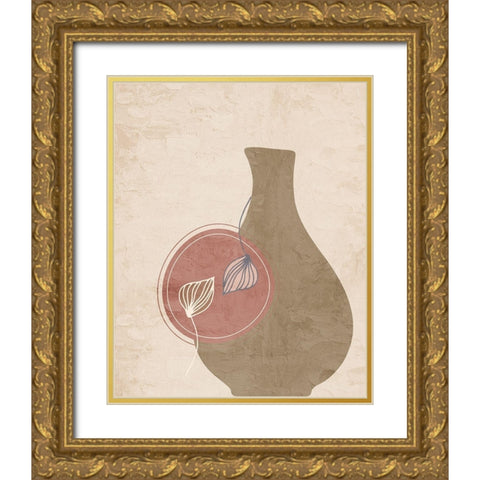 Vase 2 Gold Ornate Wood Framed Art Print with Double Matting by Allen, Kimberly