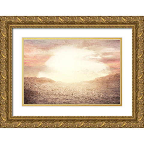 Desert Sunset Gold Ornate Wood Framed Art Print with Double Matting by Allen, Kimberly