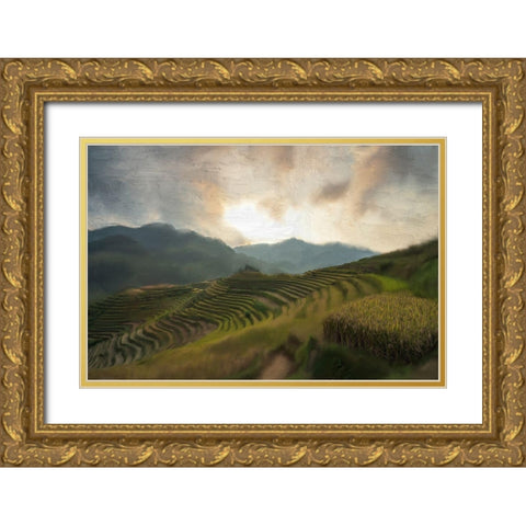 Rich Fields Gold Ornate Wood Framed Art Print with Double Matting by Allen, Kimberly
