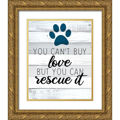 Buy Love Gold Ornate Wood Framed Art Print with Double Matting by Allen, Kimberly