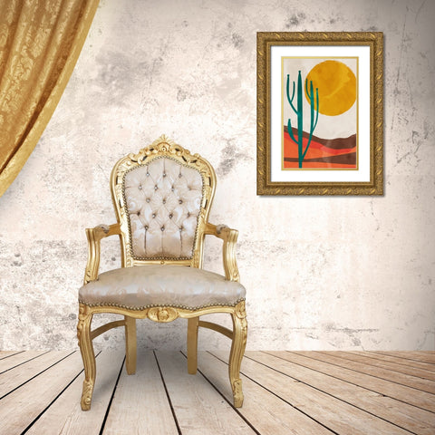 Desert Sun Gold Ornate Wood Framed Art Print with Double Matting by Allen, Kimberly
