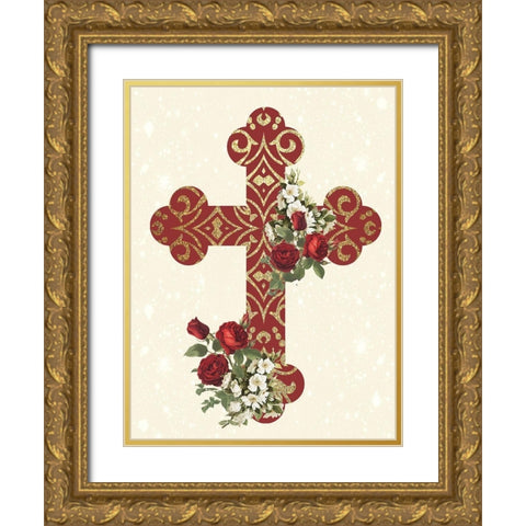 Pray 2 Gold Ornate Wood Framed Art Print with Double Matting by Allen, Kimberly