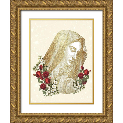 Pray 6 Gold Ornate Wood Framed Art Print with Double Matting by Allen, Kimberly