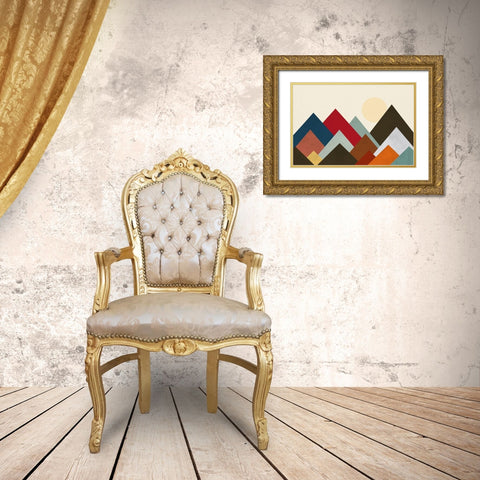 Mountain Range 1 Gold Ornate Wood Framed Art Print with Double Matting by Allen, Kimberly