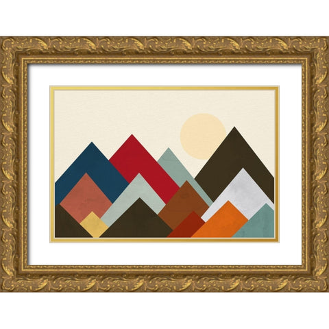 Mountain Range 1 Gold Ornate Wood Framed Art Print with Double Matting by Allen, Kimberly