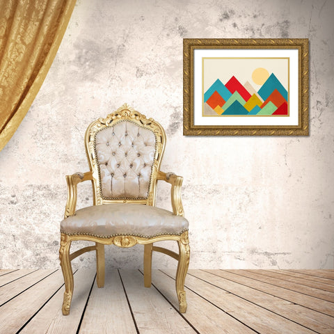 Mountain Range 2 Gold Ornate Wood Framed Art Print with Double Matting by Allen, Kimberly