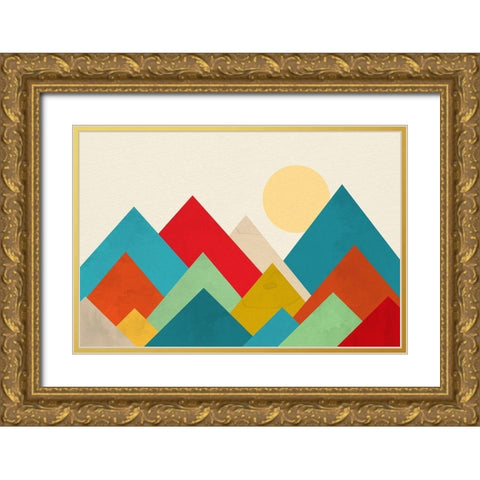 Mountain Range 2 Gold Ornate Wood Framed Art Print with Double Matting by Allen, Kimberly