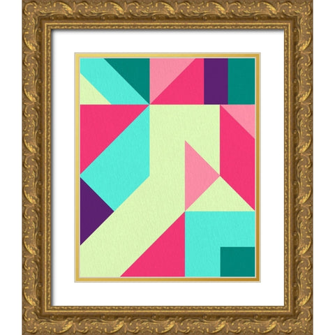 Shaped 2 Gold Ornate Wood Framed Art Print with Double Matting by Allen, Kimberly