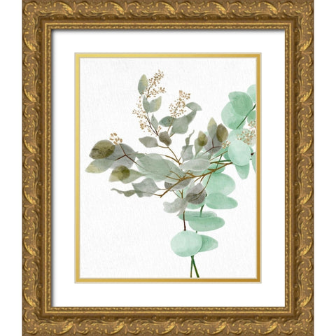 Eucalyptus 1 Gold Ornate Wood Framed Art Print with Double Matting by Allen, Kimberly