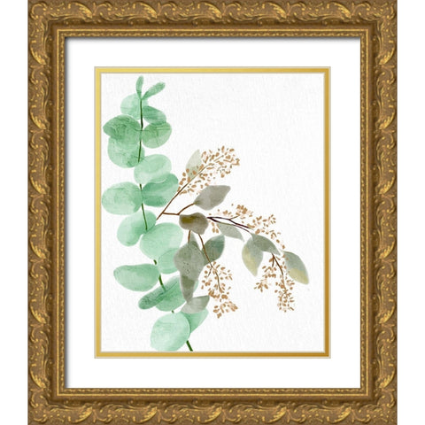 Eucalyptus 2 Gold Ornate Wood Framed Art Print with Double Matting by Allen, Kimberly